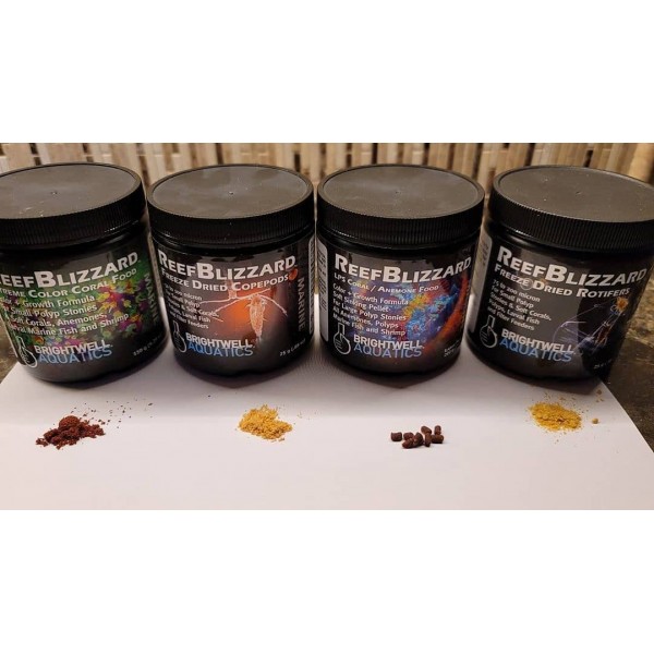 BRIGHTWELL AQUATICS REEF BLIZZARD XTREME COLOR CORAL FOOD - (40G) (150G)